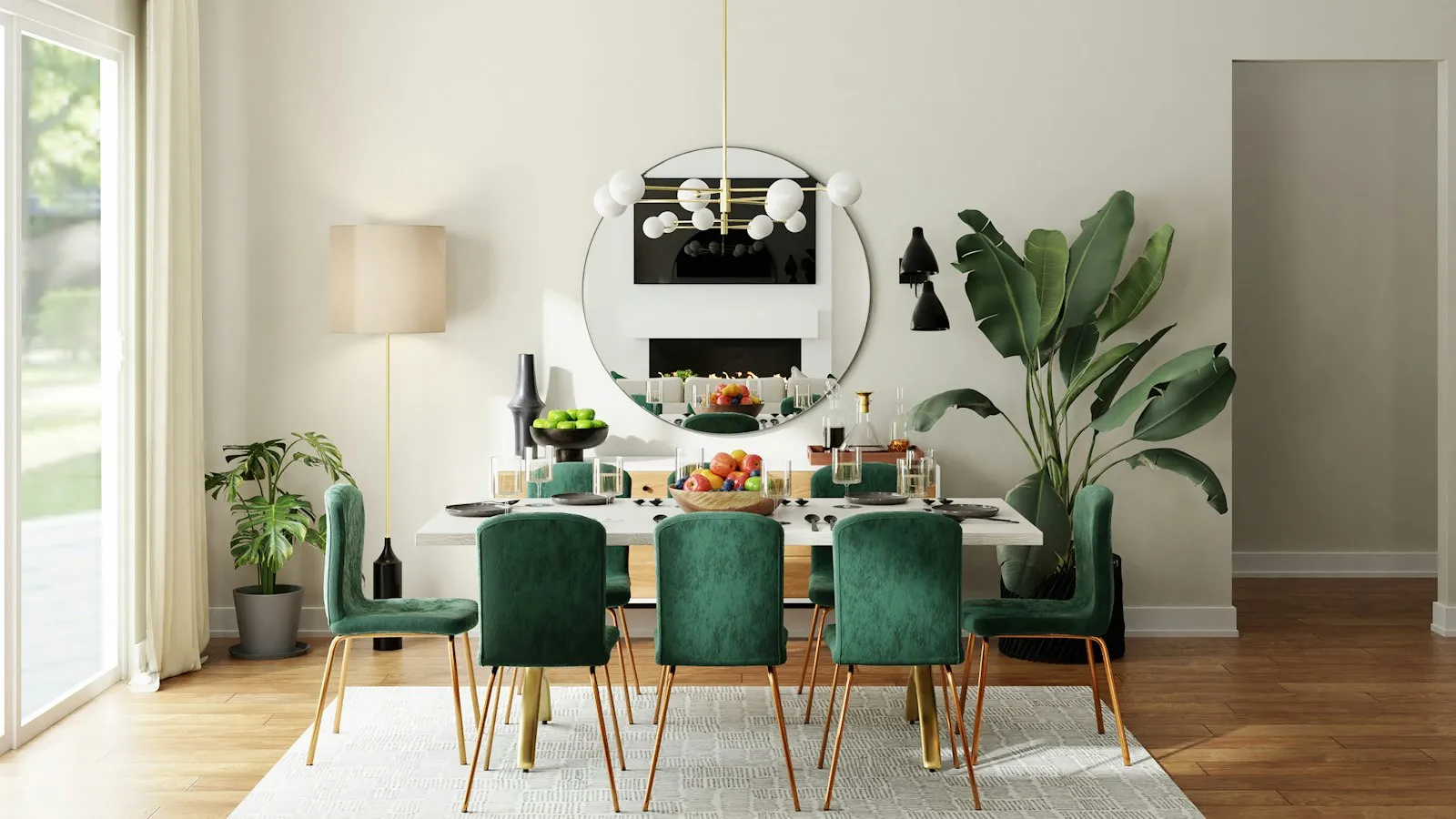 Comedor luminoso de una casa reformada